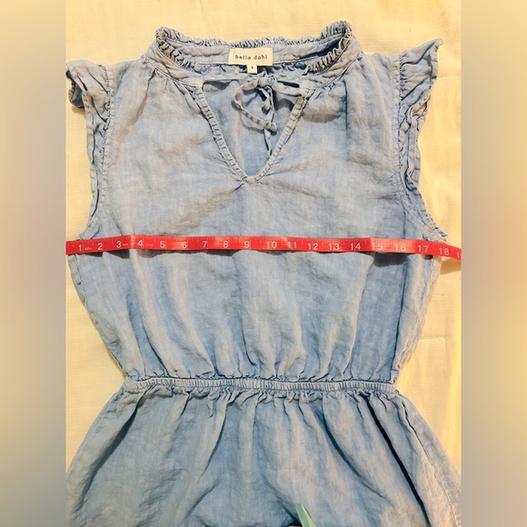 Women’s Distressed Denim Sleeveless Mini Dress - Picture 3 of 8